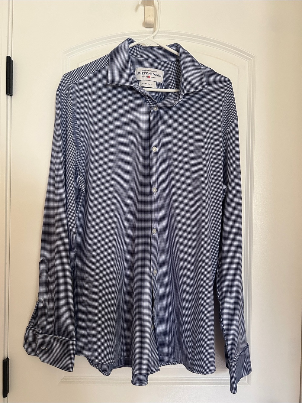 Mizzen+Main Navy Gingham Dress Shirt - Men